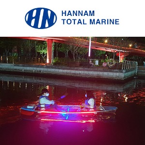 [HN 105] (농어촌 체험 마을) 투명 LED 카누/ 2인승/ PC의자 포함/ 야간 운행 가능/ 패들(노) 포함/ 운송료(화물) 별도(착불)/ 국내 생산